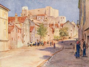 The High Street, Sebenico (färglitografi) av Walter Frederick Roofe Tyndale