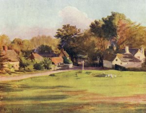 The New Forest: Swan Green, Lyndhurst (färg litho) av Walter Frederick Roofe Tyndale