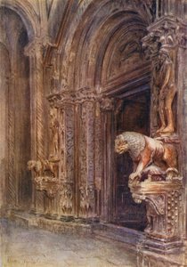Portiken till domkyrkan i Trau (färglitografi) av Walter Frederick Roofe Tyndale