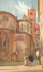 Den romanska kyrkan i Albenga, c1910, 1912 av Walter Frederick Roofe Tyndale