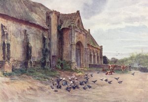 Wessex: En tithe-ladugård, Abbotsbury, nära Weymouth (färglitografi) av Walter Frederick Roofe Tyndale