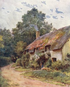 Wessex: En typisk stuga i Wessex (färglitografi) av Walter Frederick Roofe Tyndale