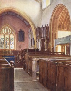 Wessex: Puddletown Church (färglitografi) av Walter Frederick Roofe Tyndale