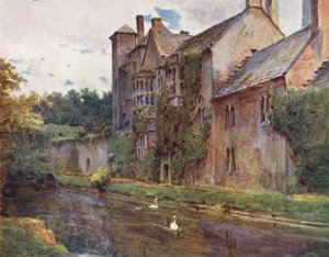 Wessex: Palatset, Wells (färglitografi) av Walter Frederick Roofe Tyndale