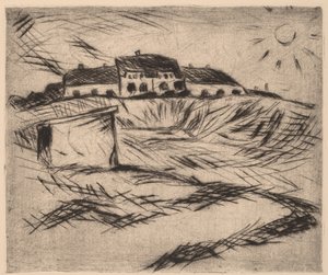 Kasern kasern, 1916. av Walter Gramatte