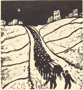 Begravningsbegravning, 1916. av Walter Gramatte