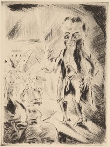 Scen i caféet med krymplingen, 1918. av Walter Gramatte