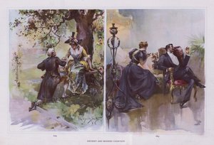 Forntida och modern artighet (färg litho) av Walter Granville-Smith