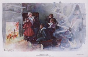 Det var en gång: Farmor berättar en historia för sina barnbarn (färg litho)