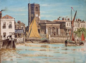 Chelsea Parish Church (olja på duk) av Walter Greaves