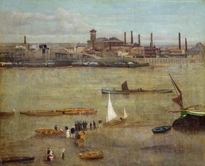 The Plumbago Factory, Battersea (olja på duk) av Walter Greaves