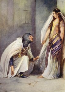 Illustration för Ivanhoe av Sir Walter Scott (litho i färg)