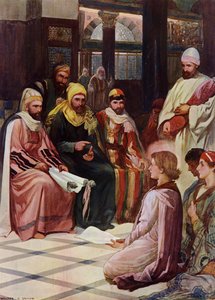 The Boy Jesus In The Temple (färg litho)