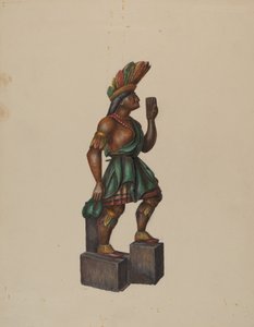 Cigarraffär Indian, ca. 1936. av Walter Hochstrasser