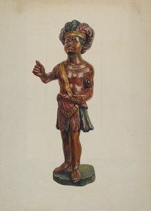 Cigarraffär Indian, ca. 1940. av Walter Hochstrasser