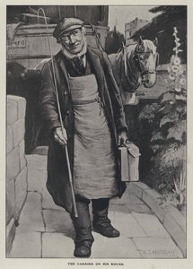 Bäraren på sin runda (litho) av Walter Jenks Morgan