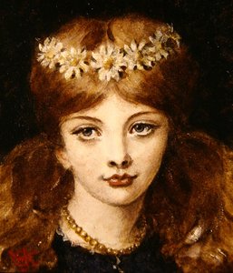 Porträtt av Alice Knewstub, konstnärens dotter (akvarell på papper)