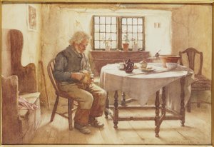 En fattig mans måltid, 1891 av Walter Langley
