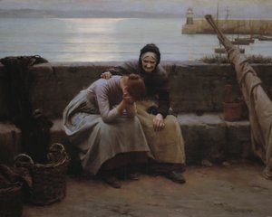 "Aldrig morgon bar till kväll men något hjärta gick sönder" av Walter Langley
