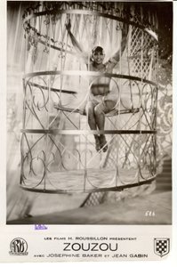 Filmaffisch som visar Josephine Baker i Zouzou