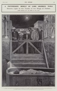Elektriskt ljus i Thebes kungars gravar (litho) av Walter Paget