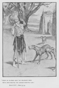 Illustration till påvens Odyssey of Homer (litho)