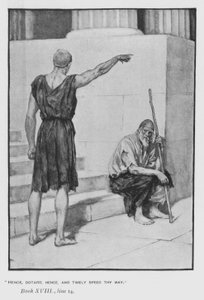 Illustration till påvens Odyssey of Homer (litho)