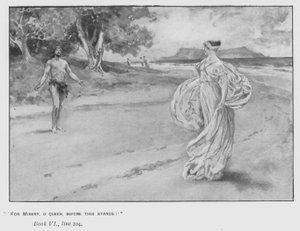 Illustration till påvens Odyssey of Homer (litho) av Walter Paget