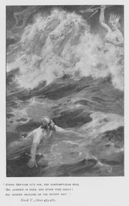Illustration till påvens Odyssey of Homer (litho) av Walter Paget