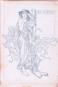 Invändigt omslagsdesign (grönt och vitt), 1900-tal av Walter Paget