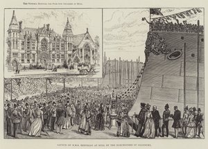 Lansering av HMS Endymion vid Hull av Marchioness of Salisbury av Walter Paget