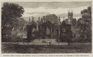 Singleton Abbey, Swansea, residenset för Mr H H Vivian, MP, besökt av prinsen och prinsessan av Wales av Walter Paget