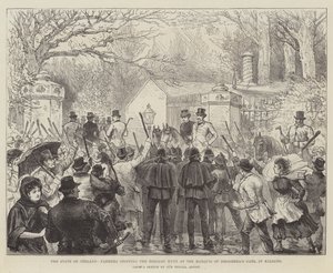 Staten Irland, bönder som stoppar Reloare-jakten vid Marquis of Drogheda Gate, i Kildare av Walter Paget