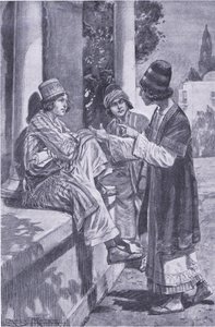 Tre kamraters löfte, illustration från My Magazine av Walter Paget