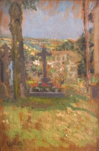 Chagford kyrkogård av Walter Richard Sickert