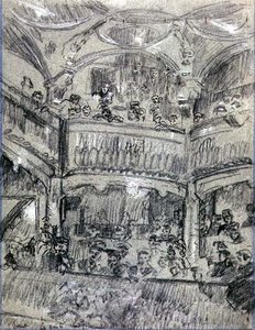 La Gaite Montparnasse, ca 1907 (krita på papper) av Walter Richard Sickert