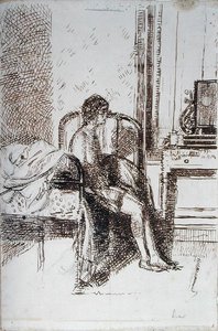 Lady of the Chorus (bläck på papper) av Walter Richard Sickert