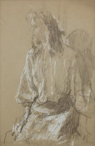 Little Rachel, ca 1906 (Svartvit krita på grått papper ) av Walter Richard Sickert