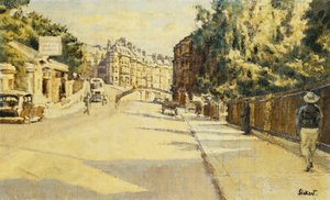 London Street, Bath, med utsikt mot Walcot, c.1939 av Walter Richard Sickert