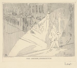 The London Shoreditch (etsning) av Walter Richard Sickert