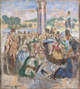The River [Efter John Gilbert], ca 1930-31 (Olja på duk) av Walter Richard Sickert