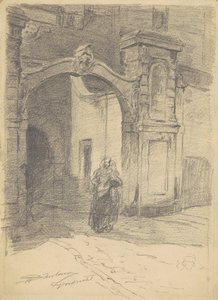 Dordrecht, ca 1870-77 (grafit på vävt papper)