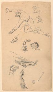 Studier av händer och figurer av Walter Shirlaw