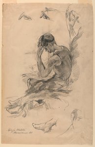 Studera för illustration av Walter Shirlaw