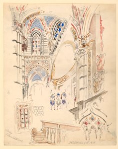 Studie av Sienas katedral av Walter Shirlaw