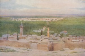 Damaskus från Salahiyeh: Solnedgång över staden av Walter Spencer Stanhope Tyrwhitt