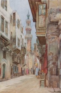 Porten till Ibrahim Aghas moské, Kairo av Walter Spencer Stanhope Tyrwhitt
