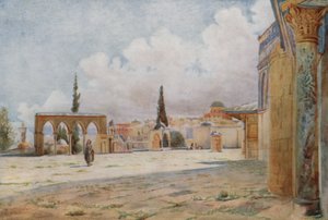 Södra verandan av moskén och sommarpredikstolen, Jerusalem