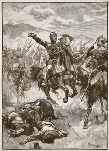 The Black Prince at the Battle of Crecy, illustration från "Cassell