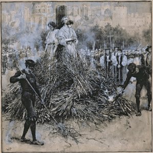 The Martyrdom of Robert Testwood (akvarell på papper)